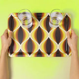 Retro 60s Midcentury Lap Tray – Large Plastic Dinner or Drinks Serving Tray - Groß (43 x 33 cm) - Trays