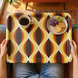 Retro 60s Midcentury Lap Tray – Large Plastic Dinner or Drinks Serving Tray - Groß (43 x 33 cm) - Trays