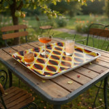 Retro 60s Midcentury Lap Tray – Large Plastic Dinner or Drinks Serving Tray - Groß (43 x 33 cm) - Trays