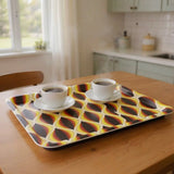 Retro 60s Midcentury Lap Tray – Large Plastic Dinner or Drinks Serving Tray - Groß (43 x 33 cm) - Trays