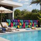 Retro 60s Outdoor Privacy Screen – Waterproof Fence Patio & Balcony - Retro Privacy Screen