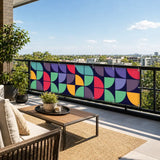 Retro 60s Outdoor Privacy Screen – Waterproof Fence Patio & Balcony - Retro Privacy Screen
