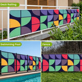 Retro 60s Outdoor Privacy Screen – Waterproof Fence Patio & Balcony - Retro Privacy Screen
