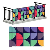 Retro 60s Outdoor Privacy Screen – Waterproof Fence Patio & Balcony - Retro Privacy Screen