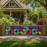 Retro 60s Outdoor Privacy Screen – Waterproof Fence Patio & Balcony - Retro Privacy Screen