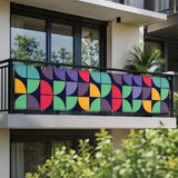 Retro 60s Outdoor Privacy Screen – Waterproof Fence Patio & Balcony - Retro Privacy Screen