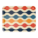 Retro 60s Plastic Serving Tray – Large Midcentury Dinner Tray - Groß (43 x 33 cm) - Trays