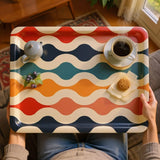 Retro 60s Plastic Serving Tray – Large Midcentury Dinner Tray - Groß (43 x 33 cm) - Trays