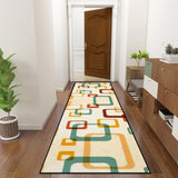 Retro 60s Runner Rug – Midcentury Modern Multi Sizes Non-Slip Polyester - 24’’x72’’ - retro runner