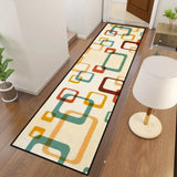 Retro 60s Runner Rug – Midcentury Modern Multi Sizes Non-Slip Polyester - retro runner