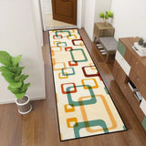 Retro 60s Runner Rug – Midcentury Modern Multi Sizes Non-Slip Polyester - retro runner