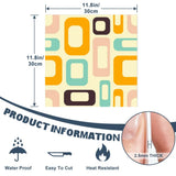 Retro 60s Self-Adhesive Wall Panel Kit: Stick & Peel Waterproof PVC Tiles - Wall Coverings