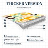 Retro 60s Self-Adhesive Wall Panel Kit: Stick & Peel Waterproof PVC Tiles - Wall Coverings