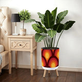 Retro 70s Accent Side Table - Nightstand with Built-In Charging Station - retro ads