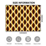 Retro 70s Area Rug 12x9 ft – Midcentury Plush Honeycomb Carpet - retro rug