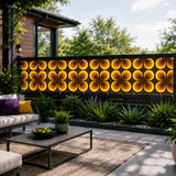 Retro 70s Balcony Screen – Funky Waterproof Outdoor Fence Cover - Retro Privacy Screen