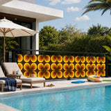 Retro 70s Balcony Screen – Funky Waterproof Outdoor Fence Cover - Retro Privacy Screen