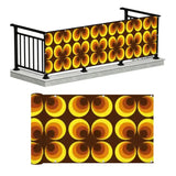 Retro 70s Balcony Screen – Funky Waterproof Outdoor Fence Cover - Retro Privacy Screen