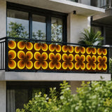 Retro 70s Balcony Screen – Funky Waterproof Outdoor Fence Cover - Retro Privacy Screen