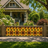 Retro 70s Balcony Screen – Funky Waterproof Outdoor Fence Cover - Retro Privacy Screen