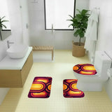Retro 70s Bathroom Rug Set 3-Piece | Midcentury Home Decor - One Size - retro bathroom