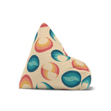 Retro 70s Bean Bag Chair Cover – Midcentury Modern Floor Seat - retro bean bag