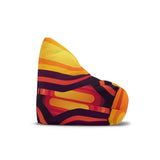 Retro 70s Bean Bag Chair Cover: Orange Mid-Century Modern Floor Seating - retro bean bag