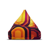 Retro 70s Bean Bag Chair Cover: Orange Mid-Century Modern Floor Seating - 38’’ × 42’’ × 29’’ / Without insert - retro