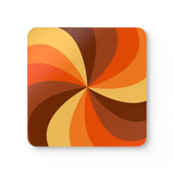 Retro 70s Corkwood Coaster Set | Midcentury Home Decor Eco-Friendly Gift - retro table linen