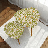 Retro 70s Daisy Nesting Coffee Table Set: Mid-Century Modern Side Tables - One Size - retro nesting tables