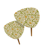 Retro 70s Daisy Nesting Coffee Table Set: Mid-Century Modern Side Tables - One Size - retro nesting tables