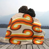 Retro 70s Design Flannel Throw Blanket – Midcentury Modern Home Decor - retro blankets