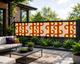 Retro 70s Fence Privacy Screen – Waterproof Outdoor Balcony Cover - Retro Privacy Screen