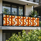 Retro 70s Fence Privacy Screen – Waterproof Outdoor Balcony Cover - Retro Privacy Screen