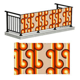 Retro 70s Fence Privacy Screen – Waterproof Outdoor Balcony Cover - Retro Privacy Screen