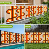 Retro 70s Fence Privacy Screen – Waterproof Outdoor Balcony Cover - Retro Privacy Screen