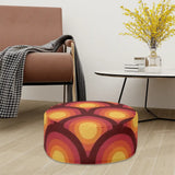 Retro 70s Inflatable Lounge Seat – Midcentury Modern Ottoman - pouf