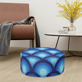 Retro 70s Inflatable Ottoman – Midcentury Modern Portable Foot Stool - pouf