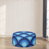 Retro 70s Inflatable Ottoman – Midcentury Modern Portable Foot Stool - pouf
