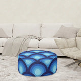 Retro 70s Inflatable Ottoman – Midcentury Modern Portable Foot Stool - pouf