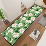 Retro 70s Margariths Runner – Midcentury Green White Floral Multi Sizes Rug - retro runner