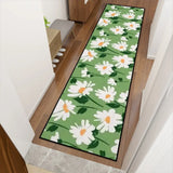 Retro 70s Margariths Runner – Midcentury Green White Floral Multi Sizes Rug - retro runner