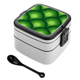 Retro 70s Midcentury Bento Box – Stackable Lunch Box with Spoon + Handle - retro bento
