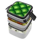 Retro 70s Midcentury Bento Box – Stackable Lunch Box with Spoon + Handle - retro bento