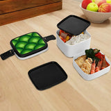 Retro 70s Midcentury Bento Box – Stackable Lunch Box with Spoon + Handle - retro bento