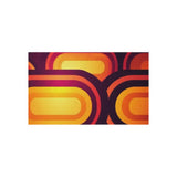 RETRO 70s Midcentury OUTDOOR RUG Orange Yellow Burgundy Non Slip 4 Sizes - 36’’ × 60’’ - retro rug