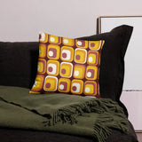 Retro 70s Midcentury Style Tripod Floor Lamp: Orange Brown Linen Shade Remote - retro floor lamps