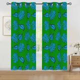 Retro 70s Monstera Leaf Blackout Curtains: Mid-Century Modern Decor - 50’’x84’’x2pcs - retro curtains