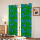 Retro 70s Monstera Leaf Blackout Curtains: Mid-Century Modern Decor - retro curtains