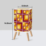 Retro 70s Nordic Trash Can with Lid: Mid-Century Kitchen Office Wastebasket - One Size - retro tash cans